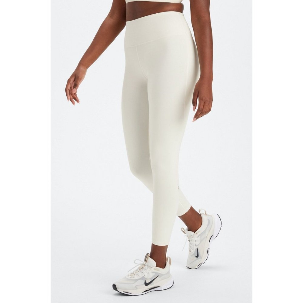 Fabletics Cream High-Waisted Leggings